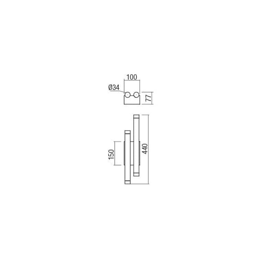 Redo 01-2034 - Светодиодный настенный светильник MADISON 4xLED/4W/230V медный