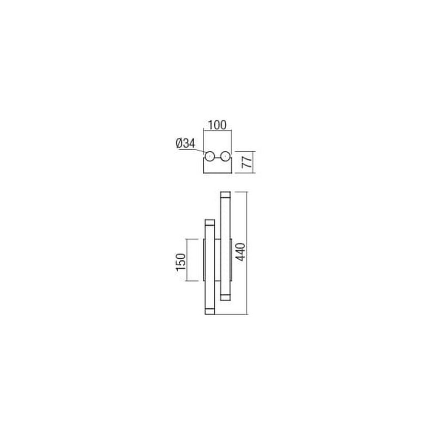 Redo 01-2035 - Светодиодный настенный светильник MADISON 4xLED/4W/230V черный
