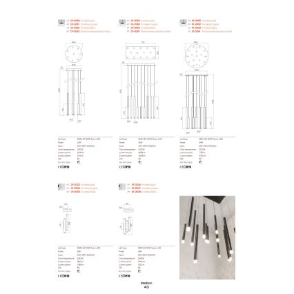Redo 01-2037 - Светодиодный настенный светильник MADISON 6xLED/4W/230V медный