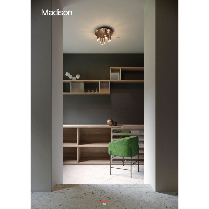 Redo 01-2040 - Светодиодный потолочный светильник MADISON 9xLED/4W/230V медный