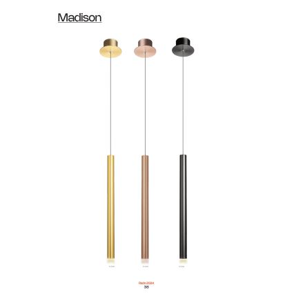 Redo 01-2043 - Світлодіодна підвісна люстра MADISON LED/4W/230V золотий