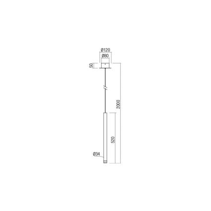 Redo 01-2043 - Світлодіодна підвісна люстра MADISON LED/4W/230V золотий
