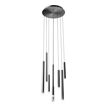 Redo 01-2052 - Светодиодная подвесная люстра MADISON 8xLED/4W/230V черный