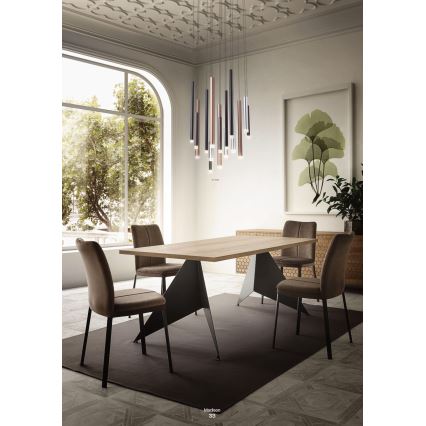 Redo 01-2052 - Светодиодная подвесная люстра MADISON 8xLED/4W/230V черный