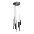 Redo 01-2052 - Світлодіодна підвісна люстра MADISON 8xLED/4W/230V чорний