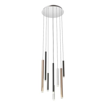 Redo 01-2053 - Светодиодная подвесная люстра MADISON 8xLED/4W/230V блестящий хром/черный/медный