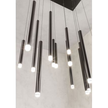 Redo 01-2056 - Светодиодная подвесная люстра MADISON 14xLED/4W/230V черный