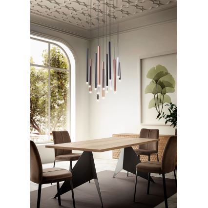 Redo 01-2060 - Светодиодная подвесная люстра MADISON 16xLED/4W/230V черный
