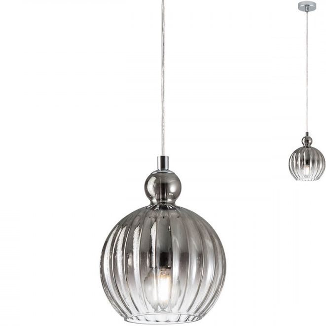 Redo 01-2063 - Підвісна люстра PLUMEN 1x/E14/40W/230V діаметр 15 см сірий