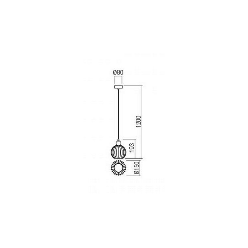 Redo 01-2063 - Подвесная люстра PLUMEN 1x/E14/40W/230V диаметр 15 см серый