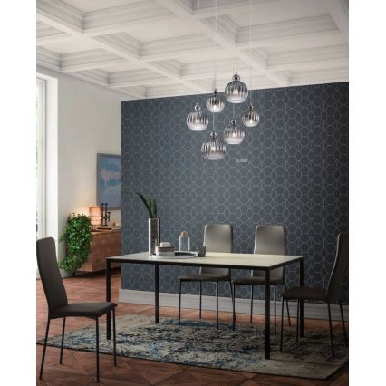 Redo 01-2069 - Подвесная люстра PLUMEN 6xE14/42W/230V серый