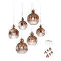 Redo 01-2070 - Подвесная люстра PLUMEN 6xE14/42W/230V медный
