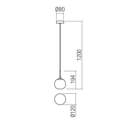 Redo 01-2081 - Подвесной светильник на тросе KIWI 1xG9/40W/230V Ø 12 см глянцевый хром/белый