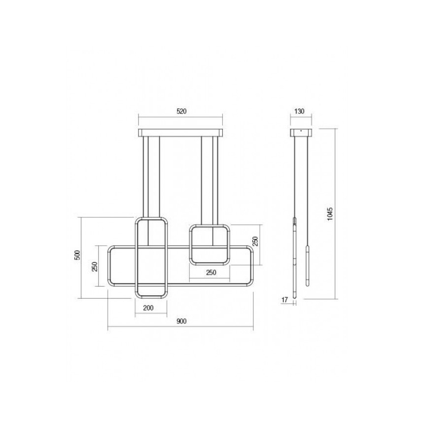 Redo 01-2100 - LED підвісна люстра з регулюванням яскравості на тросі THAI LED/86W/230V чорна