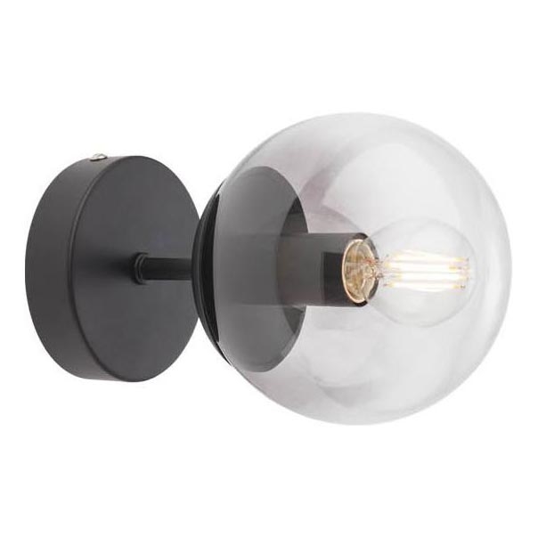 Redo 01-2175 - Настенный светильник SEMIA 1xE14/28W/230V чёрный/дымчатый