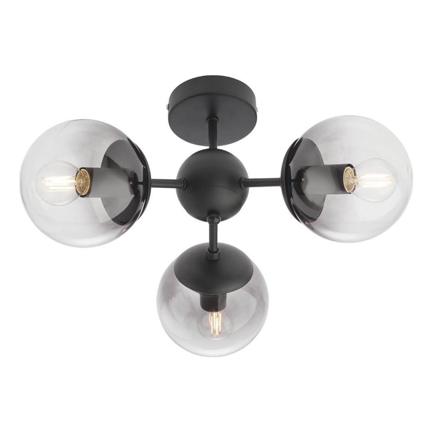 Redo 01-2176 - Люстра на штанзі SEMIA 3xE14/28W/230V чорна/димчаста