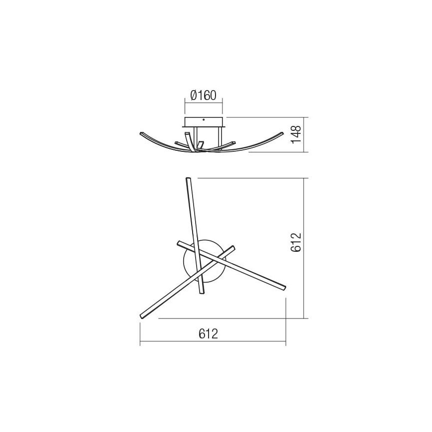Redo 01-2185 - Светодиодный потолочный светильник SPATHA 3xLED/6W/230V 3000K золотистый