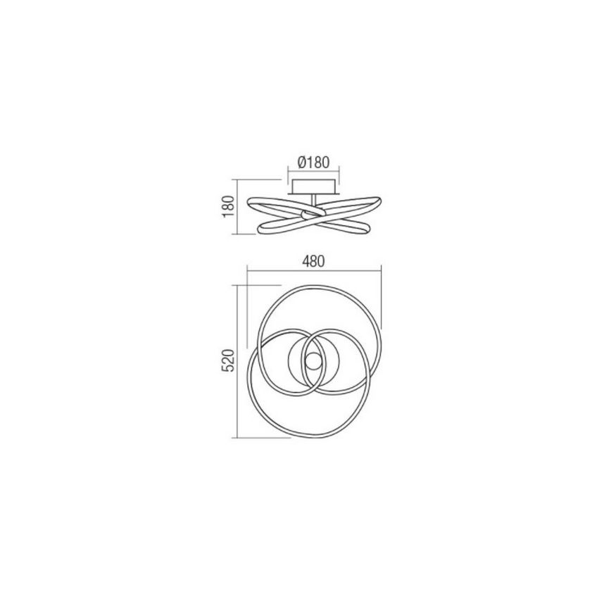 Redo 01-2189 - Светодиодный потолочный светильник с регулированием яркости SINTRA LED/40W/230V