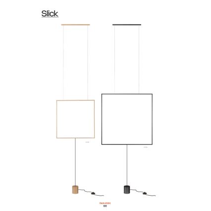 Redo 01-2197 - Світлодіодний торшер SLICK LED/19W/230V чорний