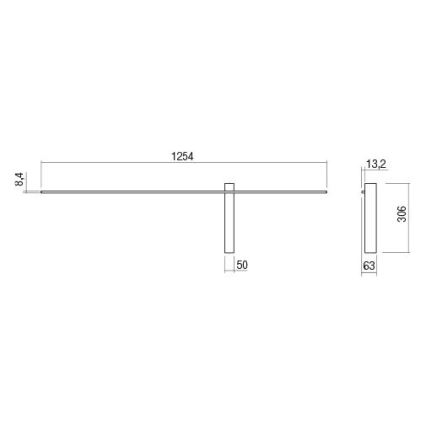 Redo 01-2201 - LED настінний світильник TANGENT LED/14W/230V чорний