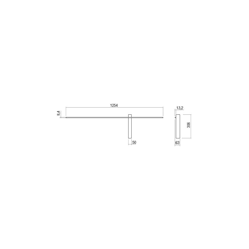 Redo 01-2201 - LED настінний світильник TANGENT LED/14W/230V чорний