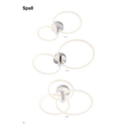 Redo 01-2224 - Светодиодная припотолочная люстра с регулированием яркости SPELL LED/43W/230V 3000K блестящий хром