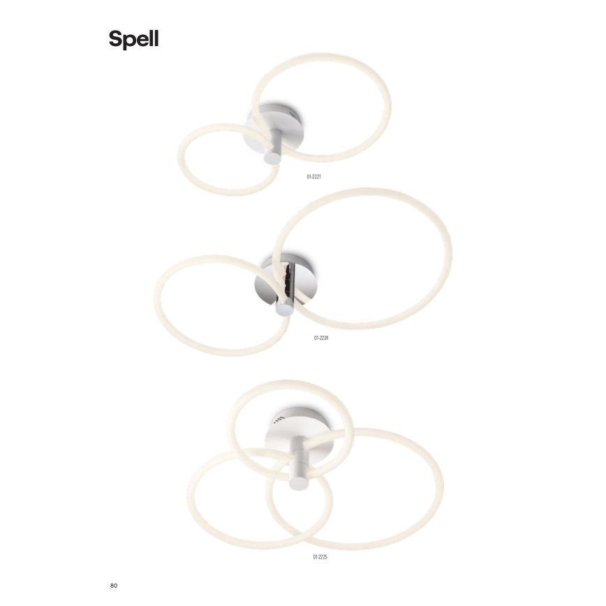 Redo 01-2224 - Светодиодная припотолочная люстра с регулированием яркости SPELL LED/43W/230V 3000K блестящий хром