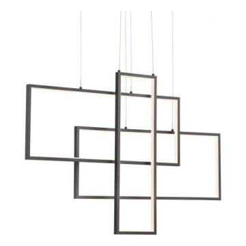 Redo 01-2315 - Підвісна світлодіодна люстра з регулюванням яскравості PLANA LED/60W/230V чорна