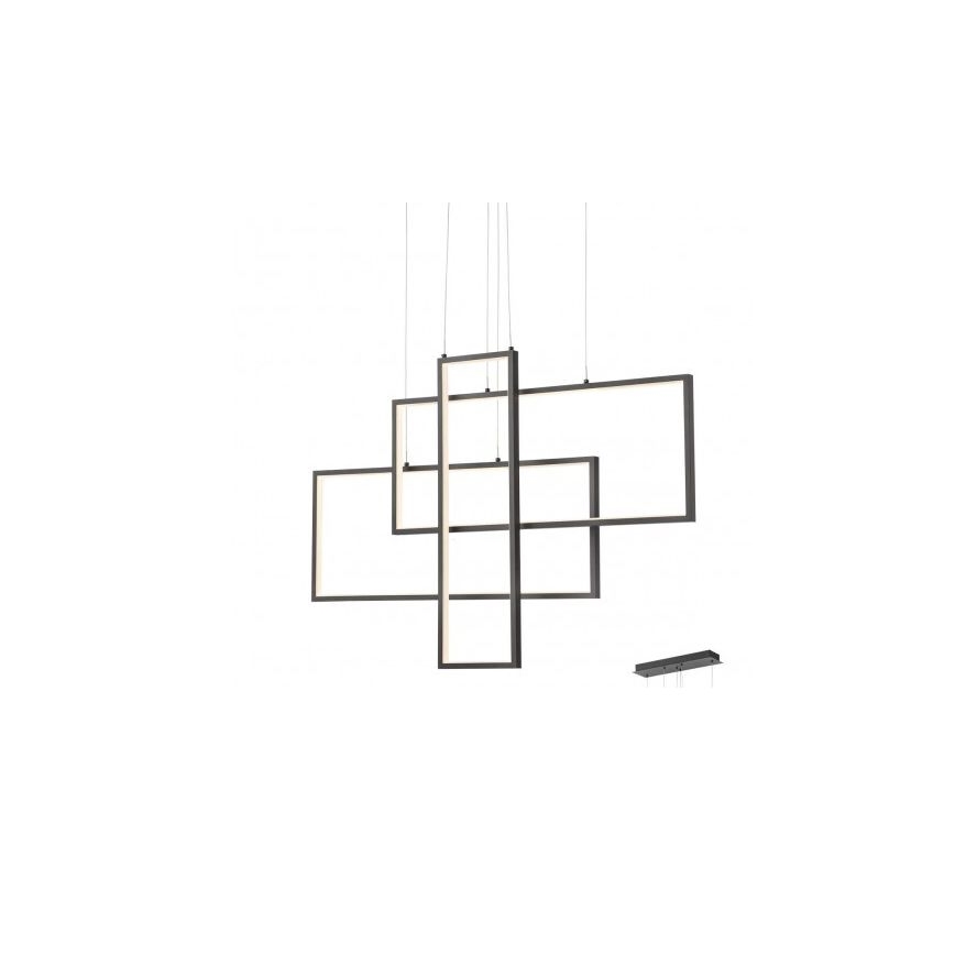 Redo 01-2315 - Підвісна світлодіодна люстра з регулюванням яскравості PLANA LED/60W/230V чорна