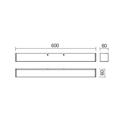 Redo 01-2327 - Светодиодная подсветка для зеркала в ванной комнате THELA LED/17W/230V 60 см CRI 90 IP44
