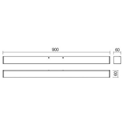 Redo 01-2328 - Светодиодная подсветка для зеркала в ванной комнате THELA LED/25W/230V 90 см CRI 90 IP44