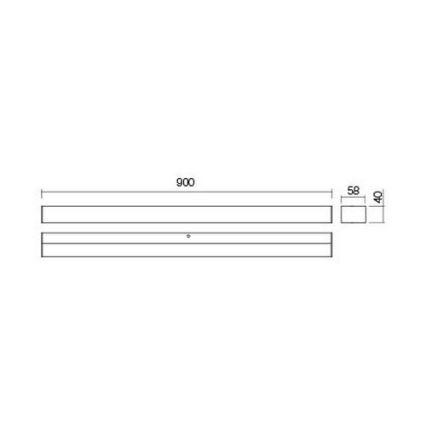 Redo 01-2330 - LED-зеркало с подсветкой для ванной TASK LED/18W/230V 90 см CRI 90 IP44 глянцевый хром