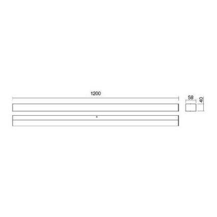 Redo 01-2331 - LED дзеркало для ванної кімнати з підсвіткою TASK LED/24W/230V 120 cm CRI 90 IP44 полірований хром
