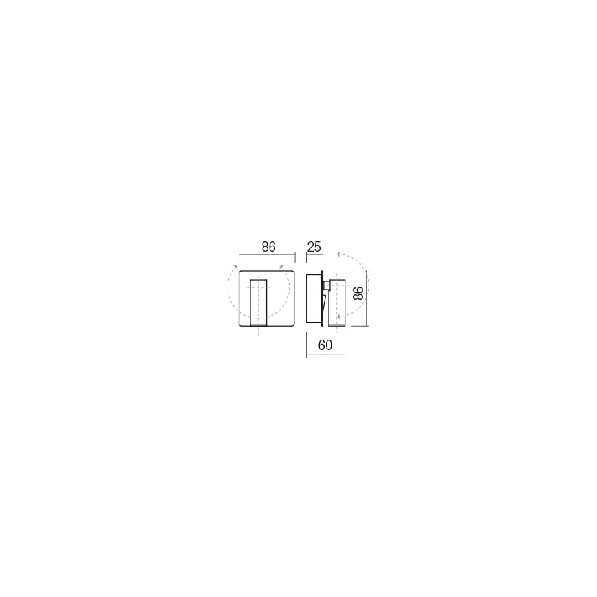 Redo 01-2339 - Светодиодный настенный точечный светильник TOMIX LED/3,2W/230V блестящий хром