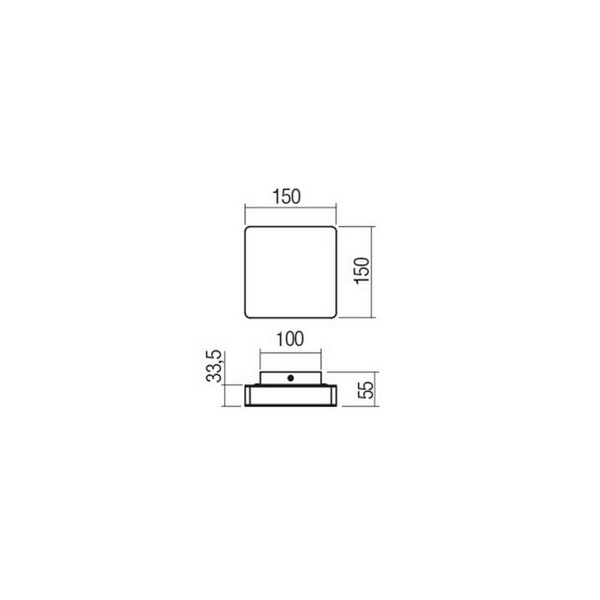 Redo 01-2384 - настенный светильник TABLET LED/11W/230V 3000K CRI 90 черный