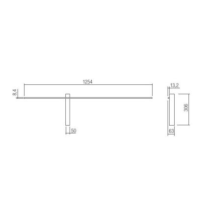 Redo 01-2479 - LED настінний світильник TANGENT LED/14W/230V білий