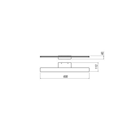 Redo 01-2504 - LED Підсвітка для дзеркала для ванної BARRIO LED/17,25W/230V 60 см CRI 90 IP44 чорний