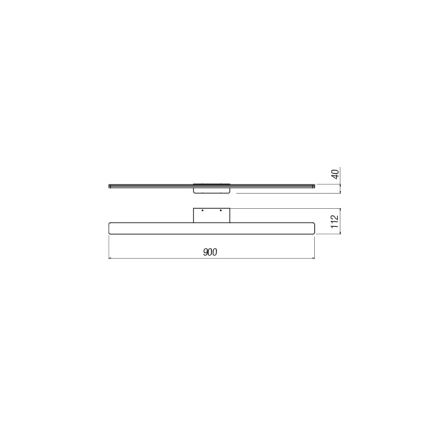Redo 01-2508 - LED Підсвітка для дзеркала для ванної BARRIO LED/27,39W/230V 90 см CRI 90 IP44 чорний