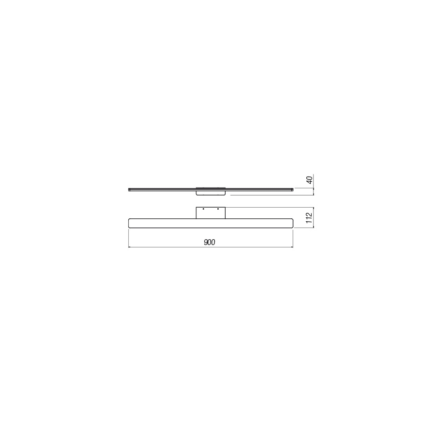 Redo 01-2508 - Светодиодная подсветка для зеркала в ванной комнате BARRIO LED/27,39W/230V 90 см CRI 90 IP44 черный