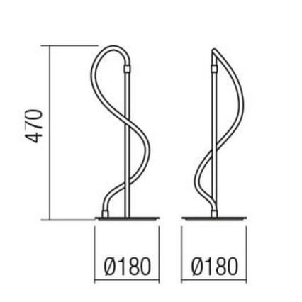 Redo 01-2529 - Светодиодная настольная лампа с регулированием яркости CORRAL LED/12W/230V золотистый