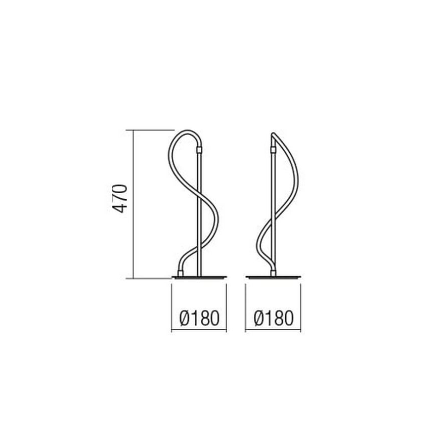 Redo 01-2529 - Светодиодная настольная лампа с регулированием яркости CORRAL LED/12W/230V золотистый