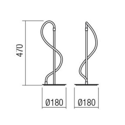 Redo 01-2530 - Светодиодная настольная лампа с регулированием яркости CORRAL LED/12W/230V черный