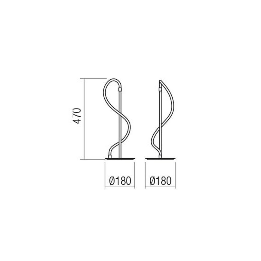 Redo 01-2530 - Светодиодная настольная лампа с регулированием яркости CORRAL LED/12W/230V черный