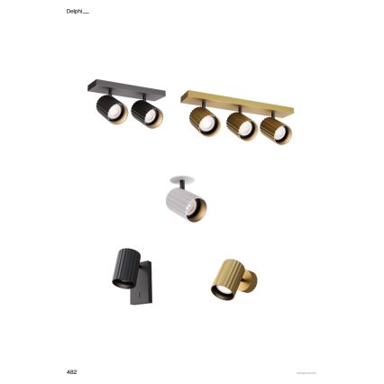 Redo 01-2549 - Настенный точечный светильник DELPHI 1xGU10/7W/230V чёрный