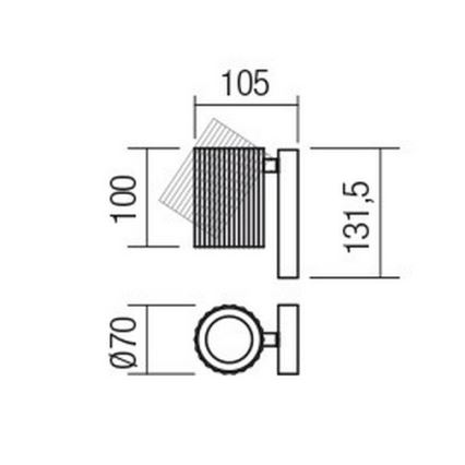 Редо 01-2549 - Настінний точковий світильник ДЕЛЬФІ 1xGU10/7W/230V чорний