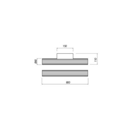 Redo 01-2591 - LED-підсвітка дзеркала для ванної кімнати RIGAL LED/12 Вт/230 В 4000 К 90 см CRI 90 IP44 глянцевий хром/білий