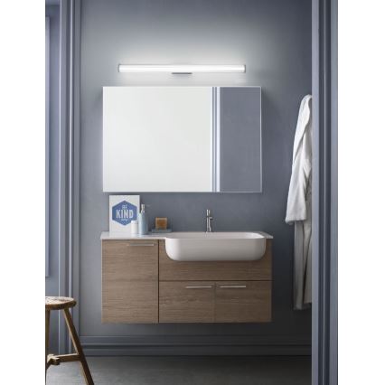 Redo 01-2592 - LED-освітлення дзеркала для ванної кімнати RIGAL LED/18W/230V 3000K 91 cm CRI 90 IP44 глянцевий хром/білий
