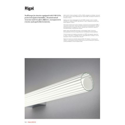 Redo 01-2593 - LED-освітлення дзеркала для ванної кімнати RIGAL LED/18W/230V 4000K 91 см CRI 90 IP44 глянцевий хром/білий