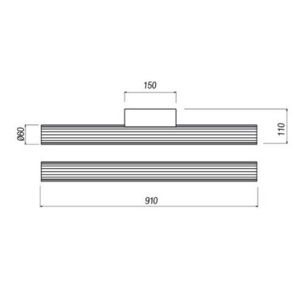 Redo 01-2593 - LED-освітлення дзеркала для ванної кімнати RIGAL LED/18W/230V 4000K 91 см CRI 90 IP44 глянцевий хром/білий