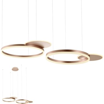 Redo 01-2610 - Светодиодная подвесная люстра с регулированием яркости SIGUA LED/114W/230V CRI 90 3000K коричневый